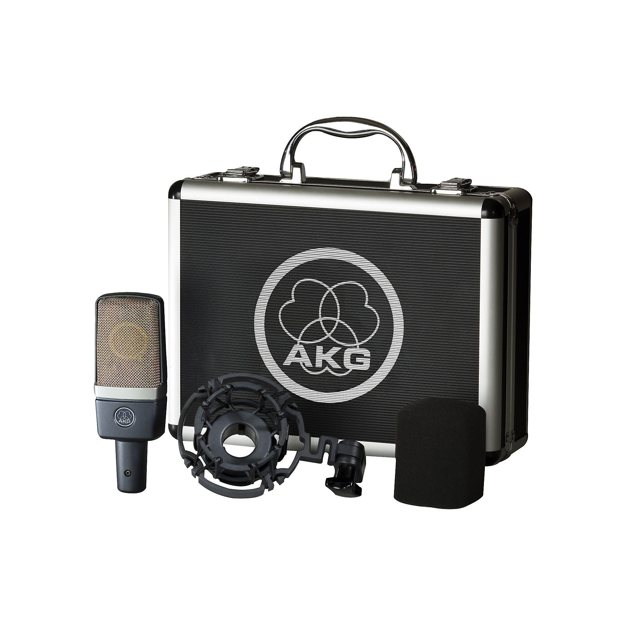 AKG C14 Bundle Condenser Microphone, Large Diaphragm, Studio Mic.