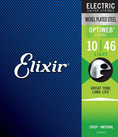 Elixir Strings 19052 Optiweb Electric Guitar Strings - .010-.046 Light