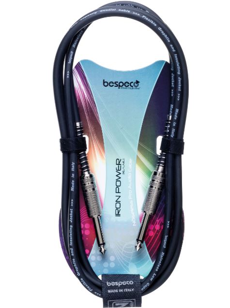 bespeco IIRO1000-BK Instrument Cable from Iron Power Series, 10m