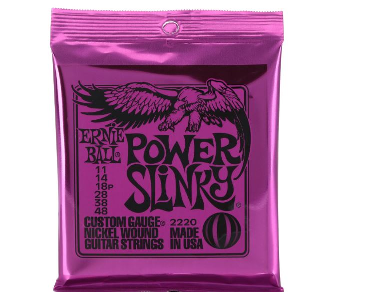 Ernie Ball 2220 Power Slinky Nickel Wound Electric Guitar Strings - .011-.048