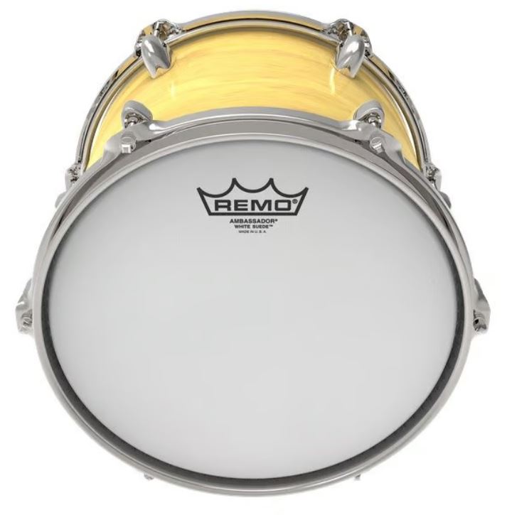 Remo Ambassador, BA-0813WS, White Suede Drum Heads, 13 inch