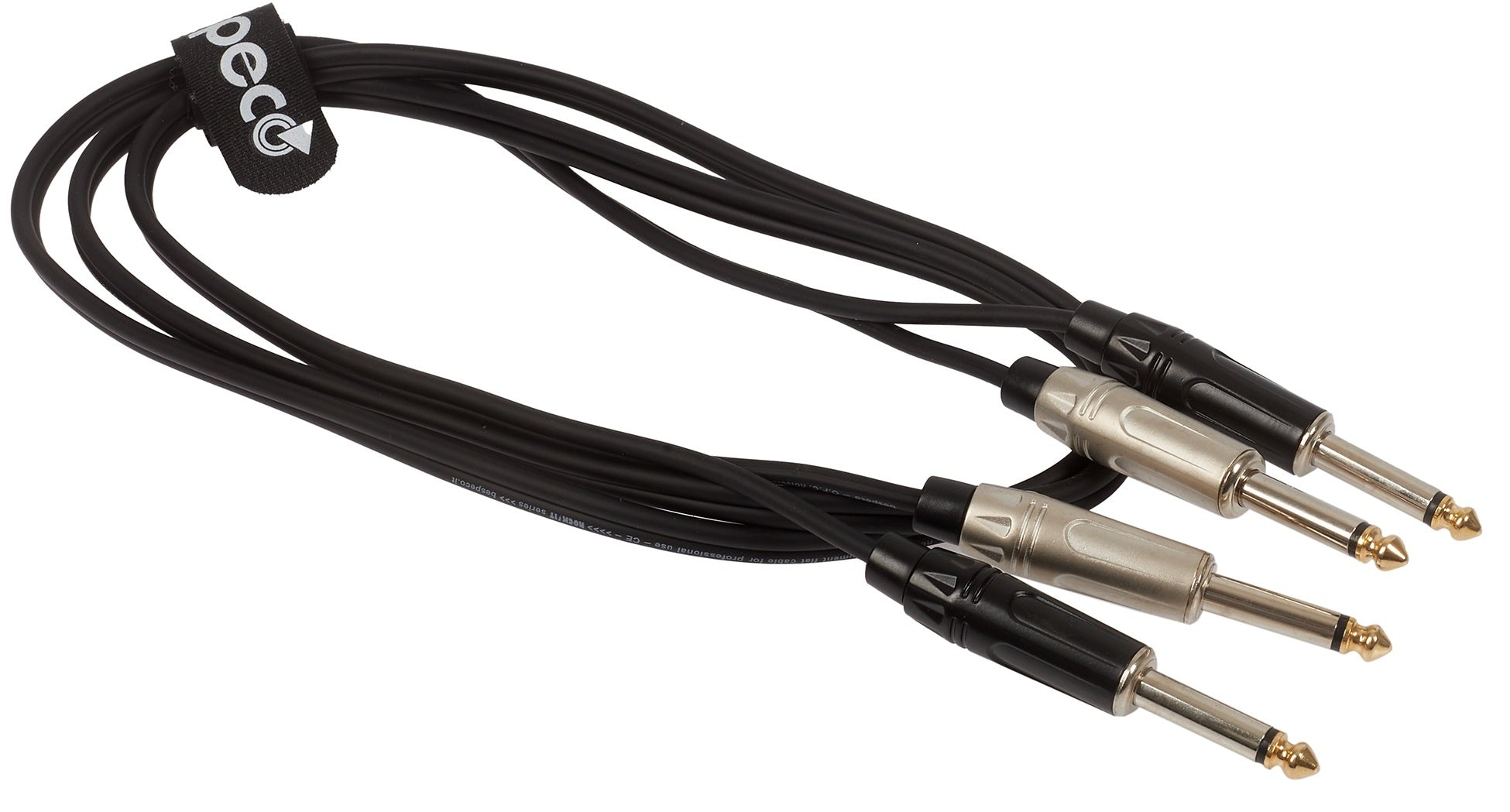 bespeco Rock-IT Series, RK2J500, Interlink/Stereo Cable, 2x0.63mmJack, 5m / 16.40ft., Black