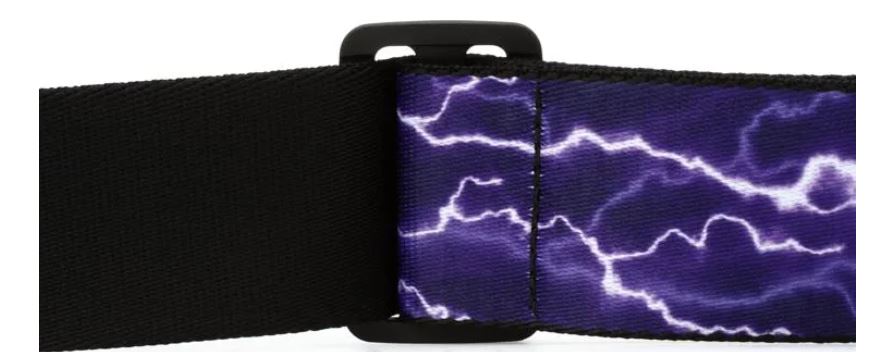 Levy's MP-18, Purple Lightning Guitar Strap, 2.0", adjust up to 65", Poly