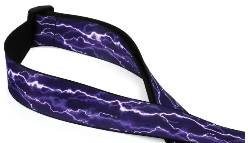 Levy's MP-18, Purple Lightning Guitar Strap, 2.0", adjust up to 65", Poly