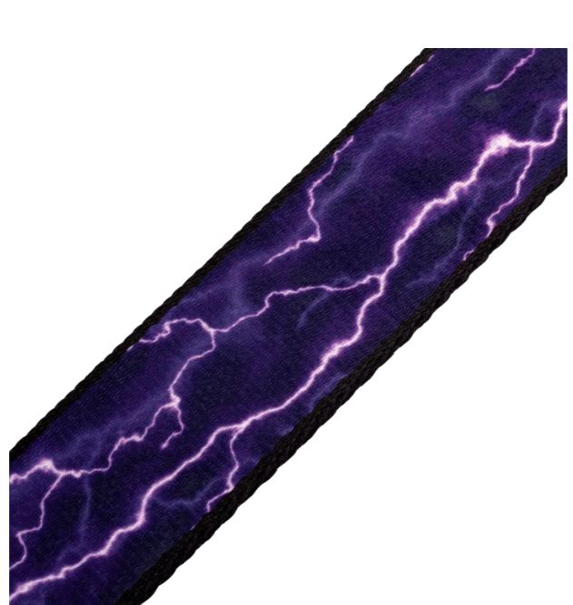 Levy's MP-18, Purple Lightning Guitar Strap, 2.0", adjust up to 65", Poly