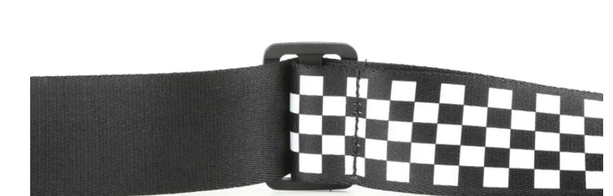 Levy's MP-28, Checker EU Police Guitar Strap, 2.0", Black/White, Poly