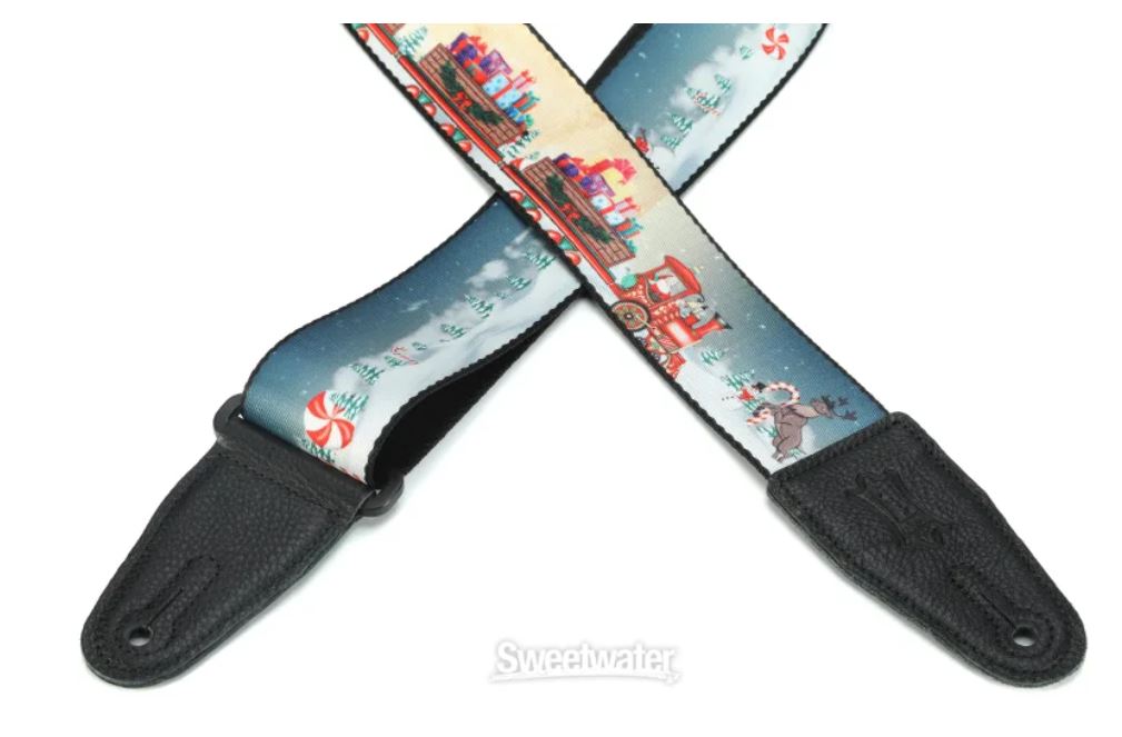 Levy's MP2C-001, Christmas Holiday Train, Guitar Strap, 2.0", adjust up to 65", Poly