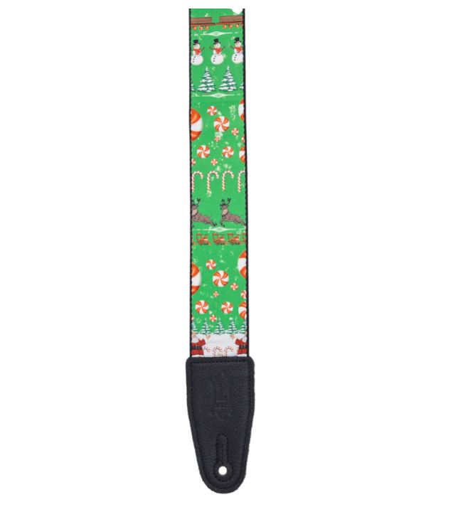 Levy's MP2C-002, Christmas Spirit, Snowmen, Guitar Strap, 2.0", adjust up to 65", Poly