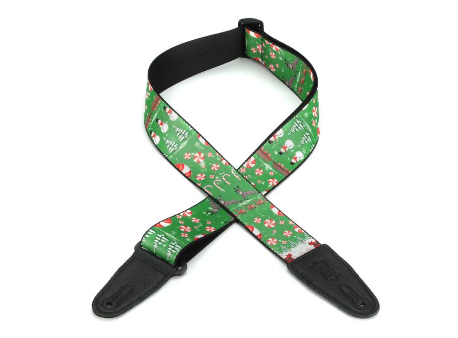 Levy's MP2C-002, Christmas Spirit, Snowmen, Guitar Strap, 2.0", adjust up to 65", Poly