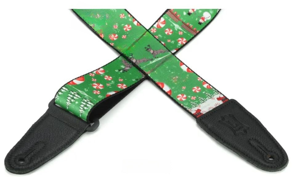 Levy's MP2C-002, Christmas Spirit, Snowmen, Guitar Strap, 2.0", adjust up to 65", Poly