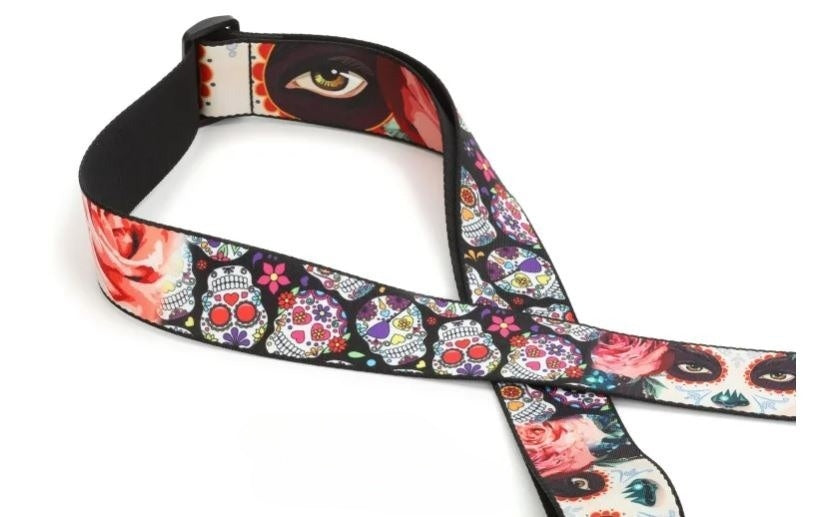 Levy's MP2CAL-002, Calica Serie, Guitar Strap, 2.0", Mexican Folk Art, Eyes, Poly