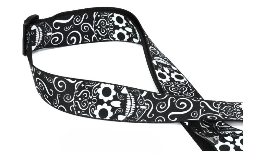 Levy's MP2CAL-003, Calica Serie, Guitar Strap, 2.0", Mexican Folk Art, Skull, Poly