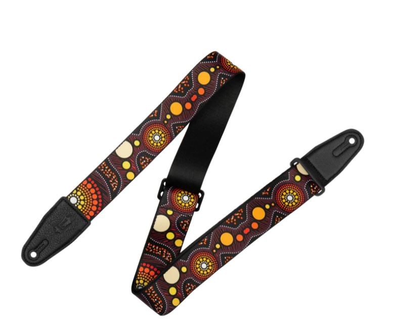 Levy's MP2DU-002, Sunset, Down Under Series Art, Guitar Strap, 2.0", Poly