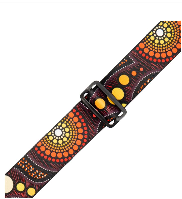 Levy's MP2DU-002, Sunset, Down Under Series Art, Guitar Strap, 2.0", Poly