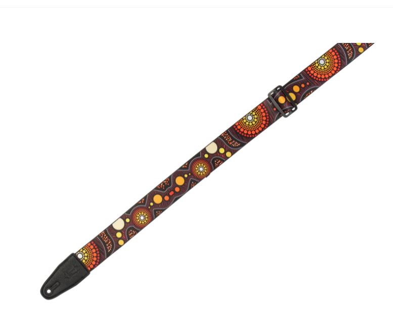 Levy's MP2DU-002, Sunset, Down Under Series Art, Guitar Strap, 2.0", Poly