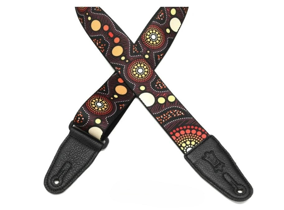 Levy's MP2DU-002, Sunset, Down Under Series Art, Guitar Strap, 2.0", Poly