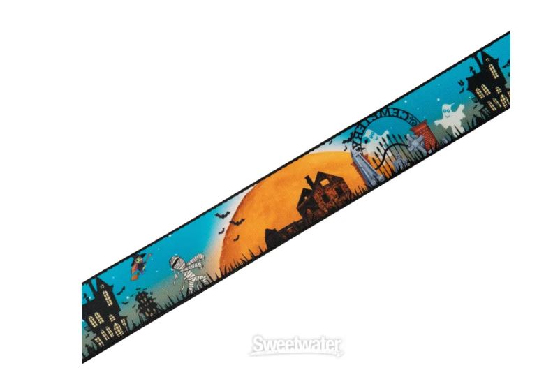 Levy's MP2H-004, Halloween Cemetery Party Guitar Strap, 2.0", adjust up to 65", Poly