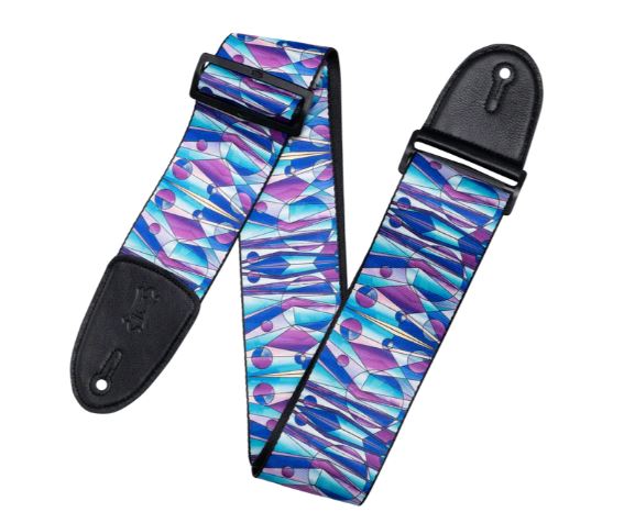 Levy's MP3SG-005. Kaleidoscope Stained Glass, Guitar Strap, 3.0", Polypropylene