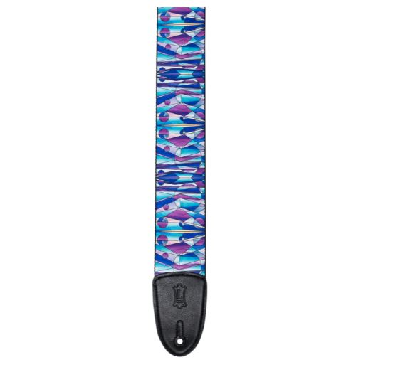 Levy's MP3SG-005. Kaleidoscope Stained Glass, Guitar Strap, 3.0", Polypropylene