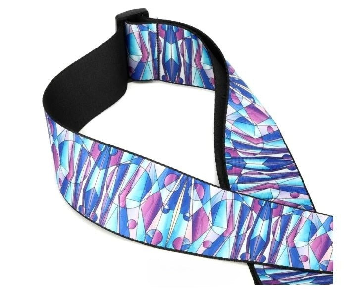 Levy's MP3SG-005. Kaleidoscope Stained Glass, Guitar Strap, 3.0", Polypropylene