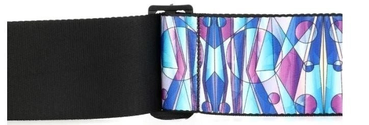 Levy's MP3SG-005. Kaleidoscope Stained Glass, Guitar Strap, 3.0", Polypropylene