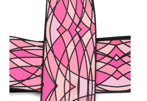 Levy's MP3SG-005. Pink Stained Glass, Guitar Strap, 3.0", Polypropylene