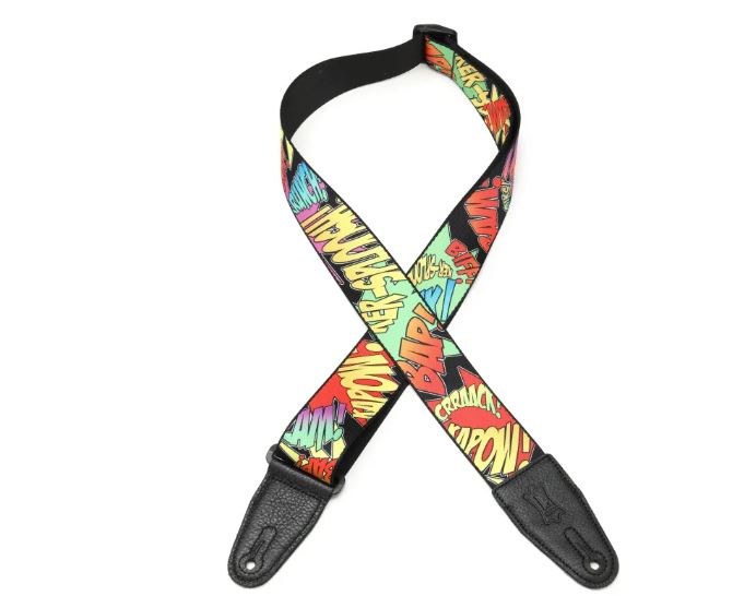 Levy's MPD2-036, Onomatopoeia Guitar Strap, 2.0", Poly