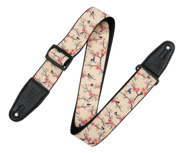 Levy's MP2D2-115, Cherry Tree Japanese Art, Guitar Strap, 2.0", Poly