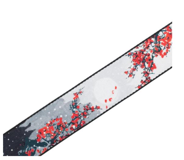 Levy's MPD2-116, Cherry Blossom Japanese Art Guitar Strap, 2.0", Poly