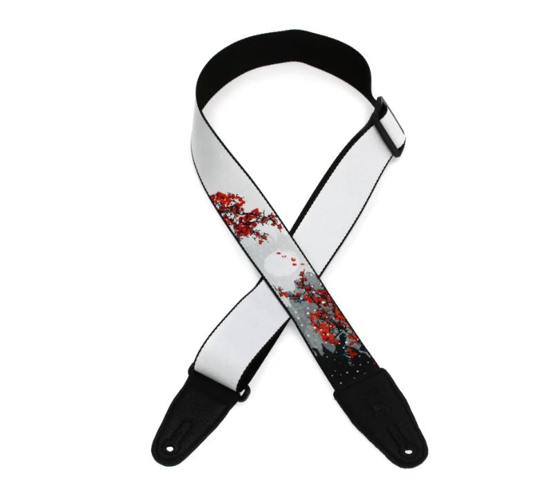 Levy's MPD2-116, Cherry Blossom Japanese Art Guitar Strap, 2.0", Poly