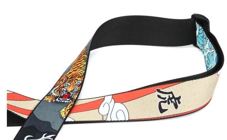 Levy's MPD2-124, Tiger Japanese Art Guitar Strap, 2.0", Poly