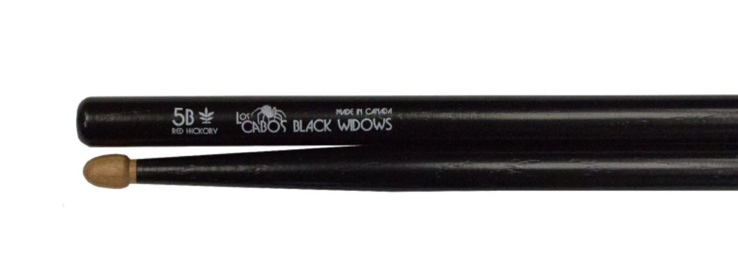 Los Cabos 5B, LCD5BRHBW, Black Widow, Red Hickory, Drum Sticks - Made in Canada