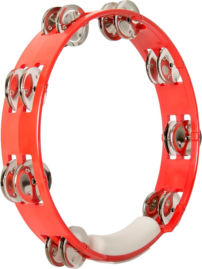 RythmTech TC4010, True Colour 10 inch Tambourine, Red