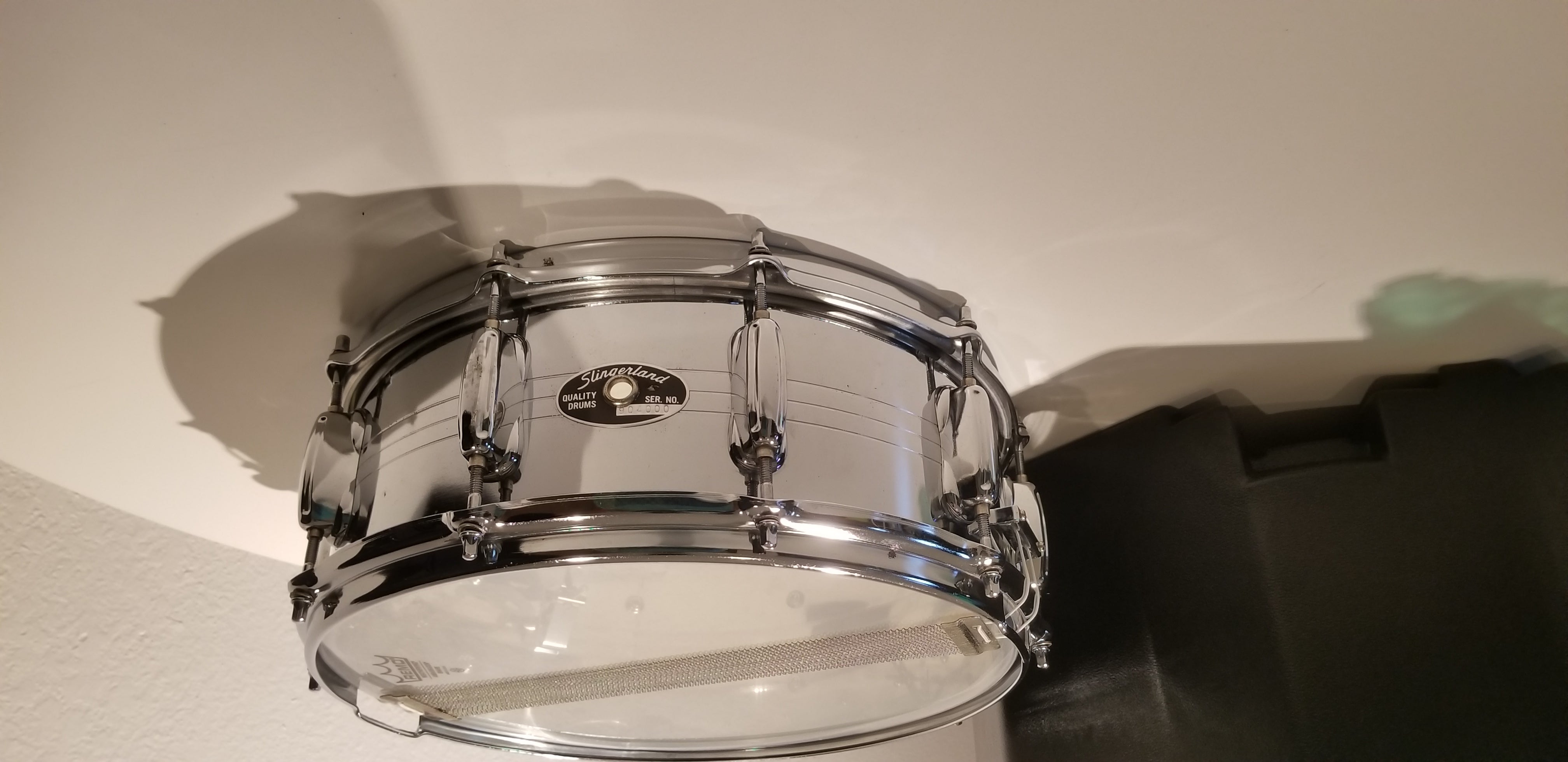 Slingerland Aluminum Acoustic Snare, 5"x14", Circa 1970s, 8 lugs, Used great condition