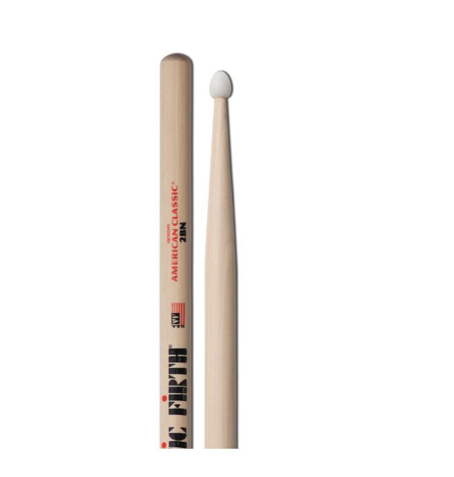 Vic Firth American Classic® 2BN Drum Sticks, Hickory, Nylon Tip