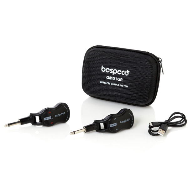 bespeco GM01GR, UHF Wireless Guitar Transmitter/Receiver, Connect up to 6 systems