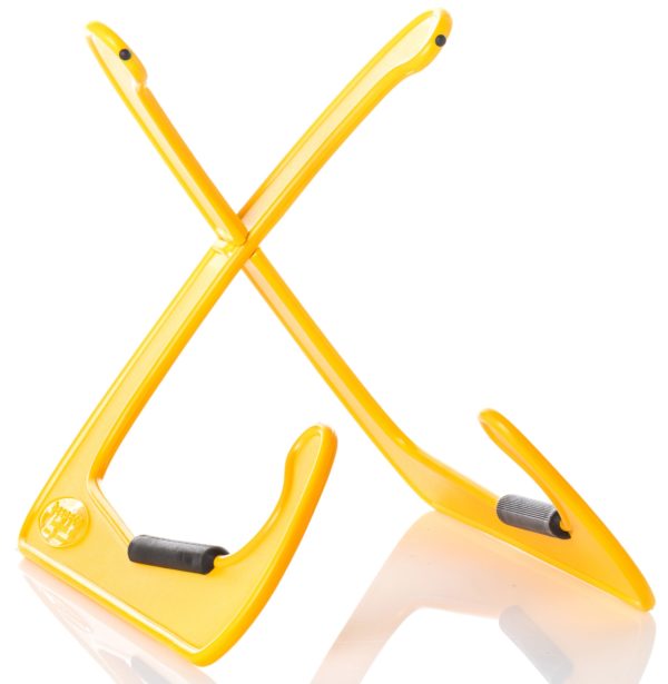 bespeco XANADUY, Yellow ABS Guitar Stand, Made in Italy, Italian Design Shock Resistant