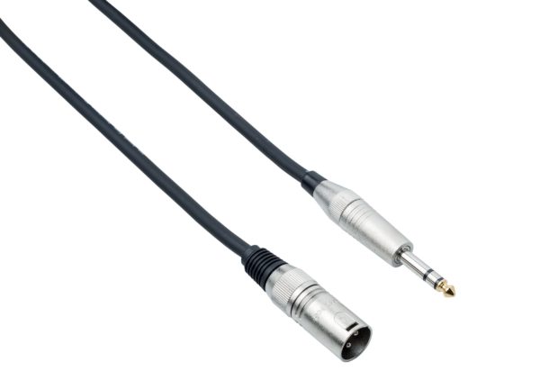 bespeco Easy Series, XCMS600, Connecting Microphone Cable TRS-XLR Jack, 0.63mm 6M/19.6ft., Black