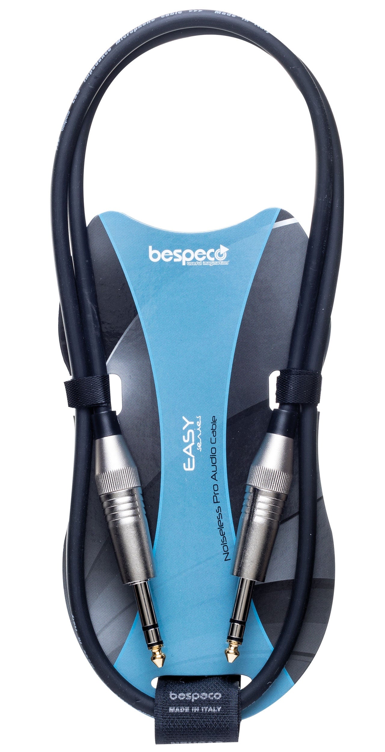 bespeco Easy Series, XCS600, Instrument Cable, 2 TRS Jacks,6.3mm, Shielded, 6m/19.6ft Length, Black