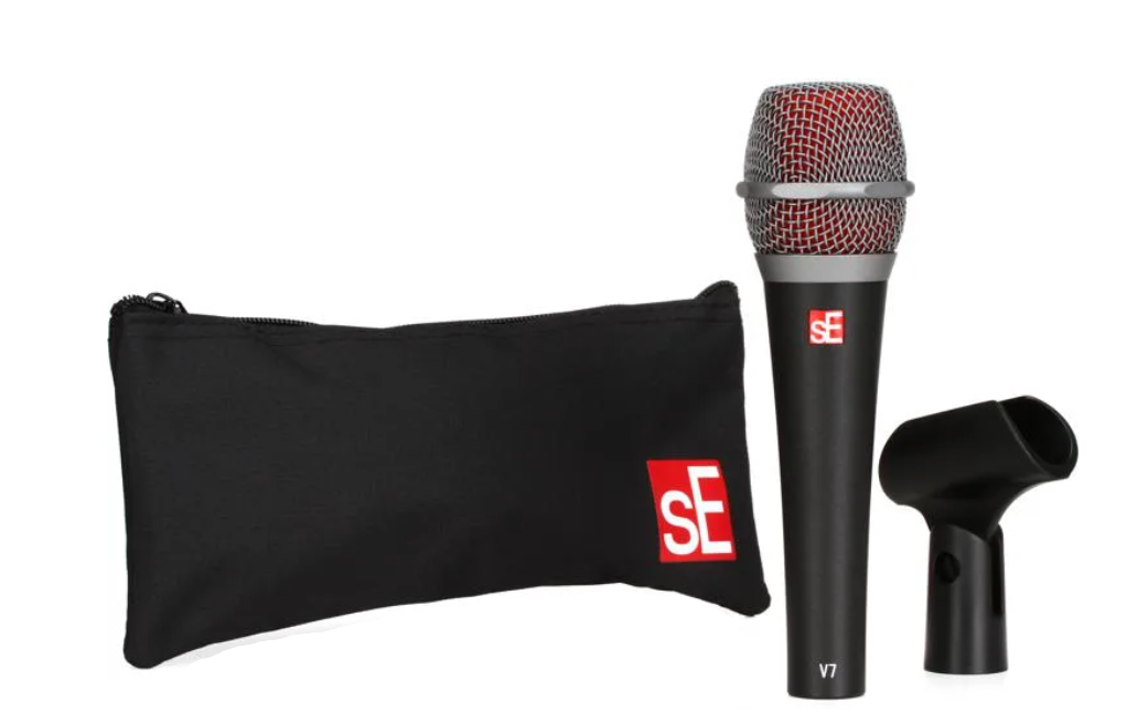 sE Electronics V7 Super Cardiod dynamic handheld vocal microphone, Black