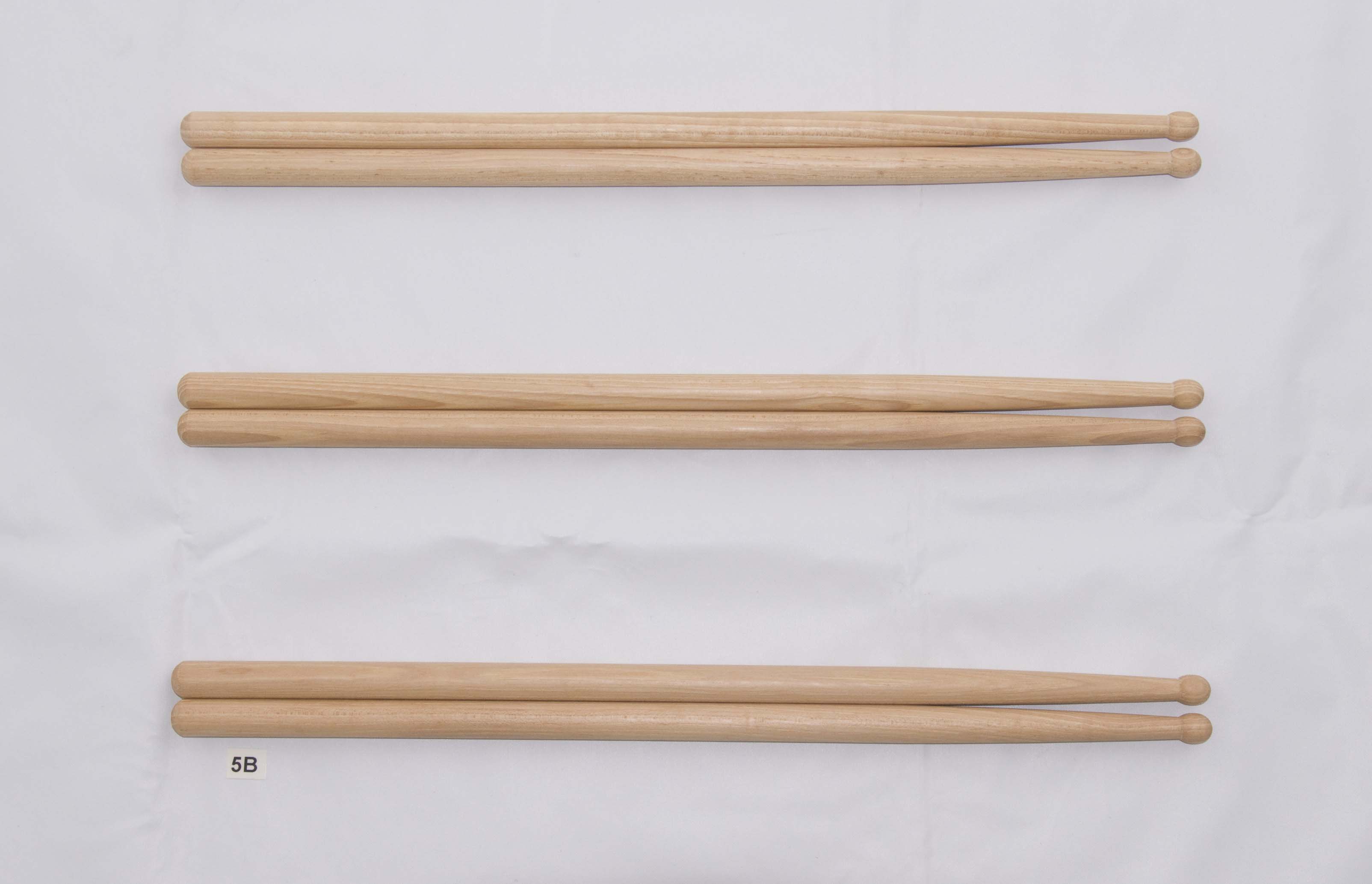 Unbranded LAU5BW, 5B  Drum Sticks, American Hickory, Wood Tip