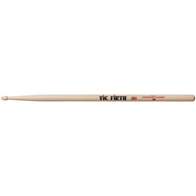 Vic Firth  American Classic® 5B Drum Sticks,  Hickory, Wood Tip