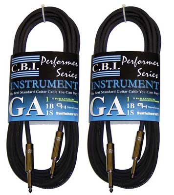 CBI Professional GA-1B Performer Series, Guitar & Instrument Cable, 15'-0"