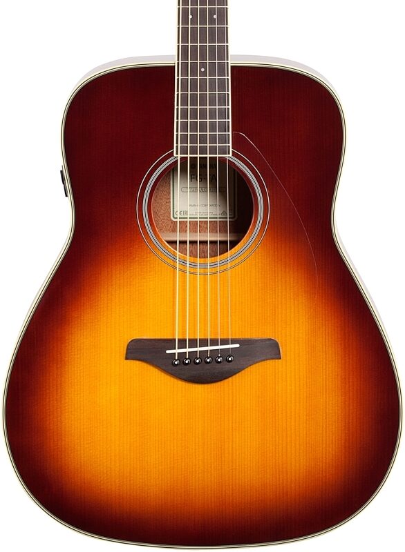 Yamaha FG-TA TransAcoustic Dreadnought, Solid Spruce Top, Mahogany Back & Sides,  Brown Sunburst