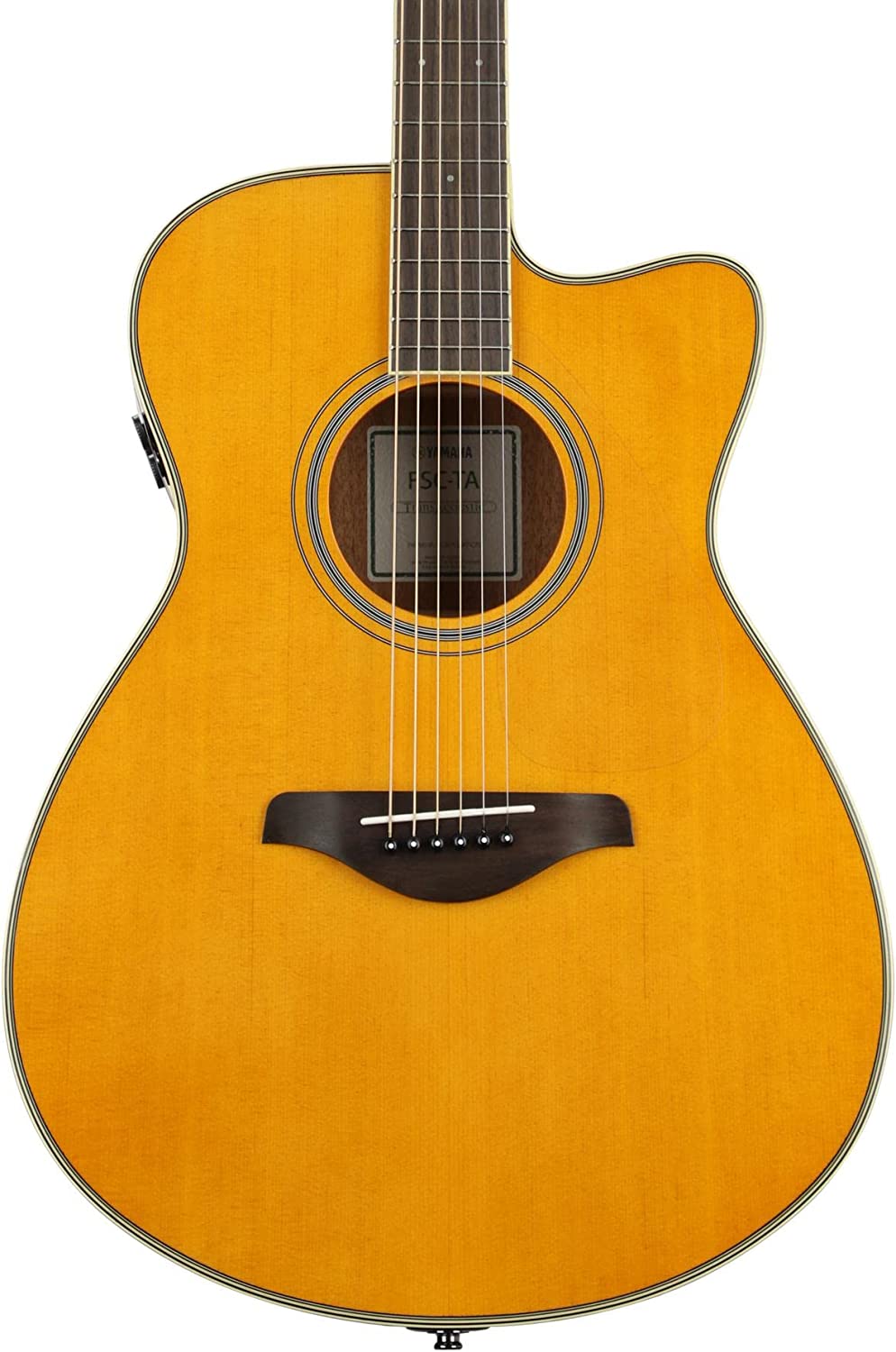 Yamaha FG-TA TransAcoustic Dreadnought, Solid Spruce Top, Mahogany Back & Sides.Vintage Tint