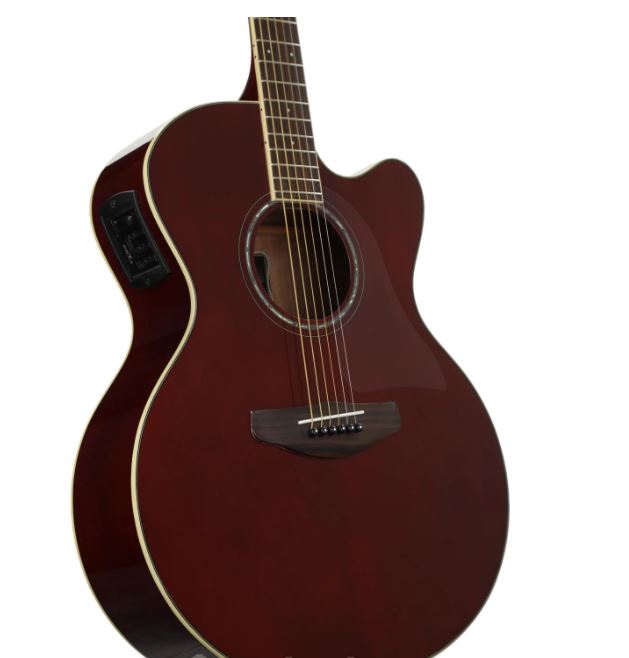 Yamaha CPX600, Medium Jumbo Acoustic/Electric Cutaway Guitar, Root Beer